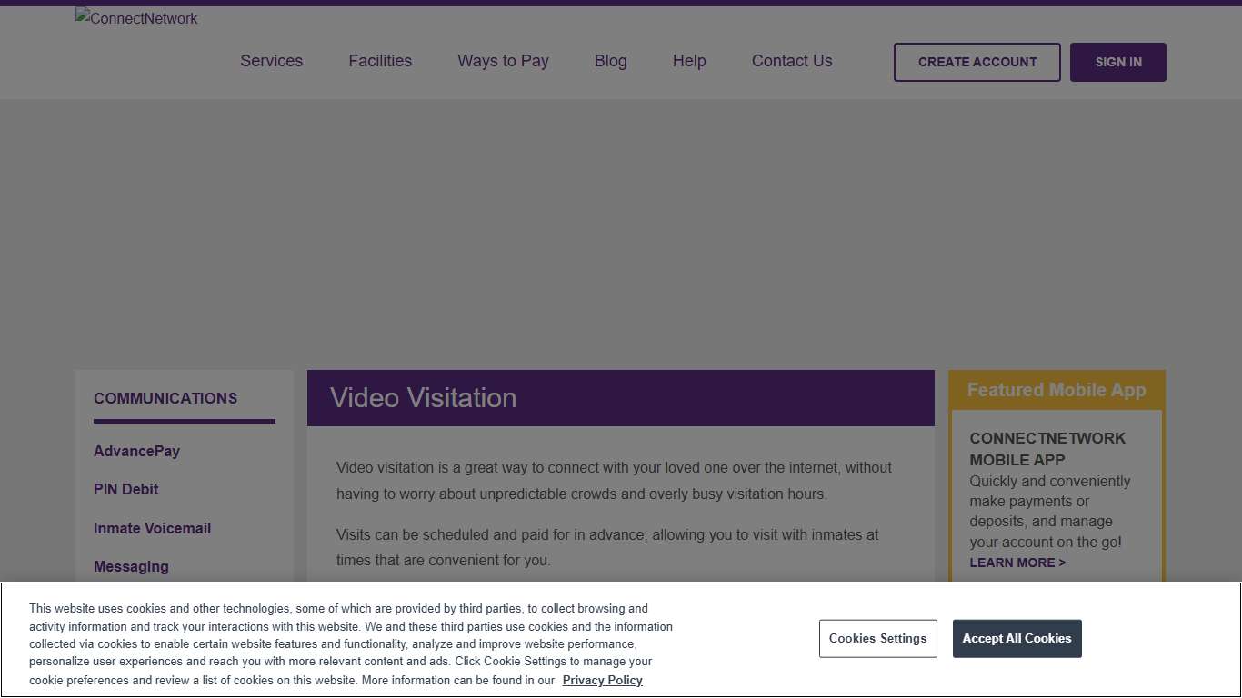 ConnectNetwork Video Visitation | Easy face-to-face communication